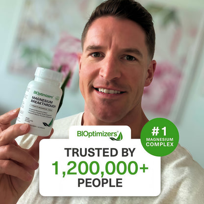 BIOptimizers Magnesium Breakthrough 500mg, 7 Forms of Magnesium 30 Capsules Glycinate, Malate, Citrate & More for Restful Sleep, Stress Resilience & Muscle Recovery