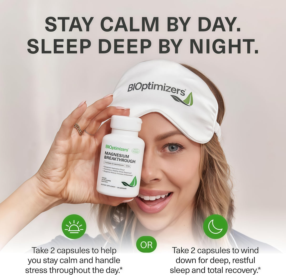 BIOptimizers Magnesium Breakthrough 500mg, 7 Forms of Magnesium 30 Capsules Glycinate, Malate, Citrate & More for Restful Sleep, Stress Resilience & Muscle Recovery